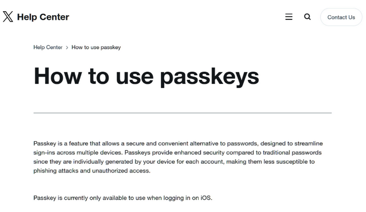 阳明苹果维修店铺分享iOS用户如何通过通行密钥(Passkey)登录 